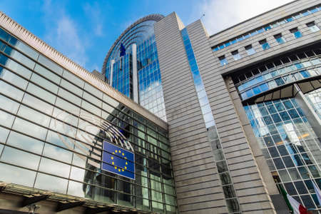 Brussels, Belgium; January 23th 2020: European Union Headquartersのeditorial素材