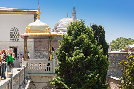 Istanbul, Turkey; May 25th 2013: A beautiful place in Topkapi palace.