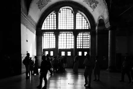 Istanbul, Turkey; May 25th 2013: Daylight across windows of Hagia Sophia.のeditorial素材