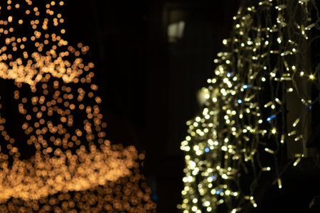 Bokeh of christmas lights.