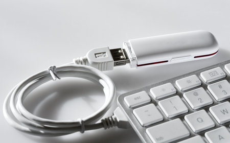 USB modem with adapterの写真素材