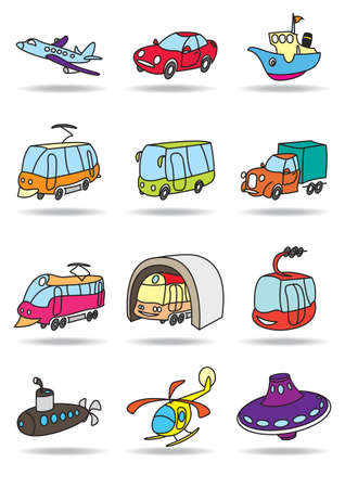  Transportation icon set - vector illustrationのイラスト素材