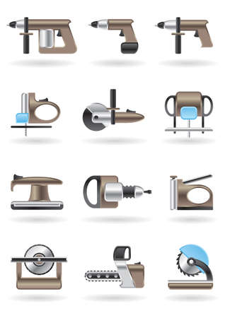 Building and furniture power tools illustrationのイラスト素材