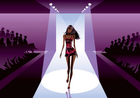 Fashion model on review のイラスト素材