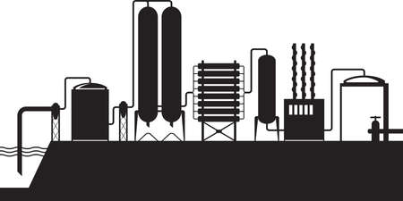Seawater desalination plant - vector illustrationのイラスト素材