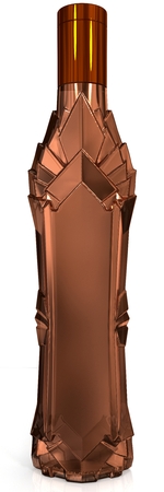 original color glass bottle isolated on white backgroundの写真素材