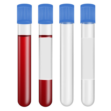 set of test tubes on white backgroundのイラスト素材