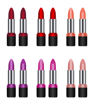 set of lipsticksのイラスト素材