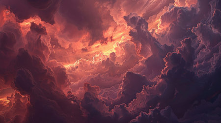 Abstract futuristic cloudscape, detailed dreamscapes, black smoke illuminated by neon