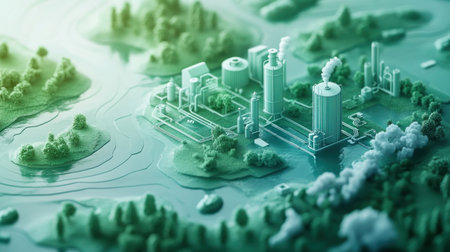 Improving air quality and environmental impact. Conservation of natural resources conceptの写真素材