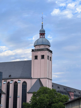 The Church of the Assumption of Our Lady in the Romanesque style with Baroque elements, Cologne, Nordrhein-Westfalen, Germanyの写真素材