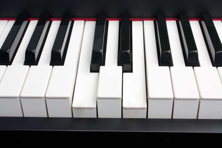the pressed chord on piano keysの写真素材