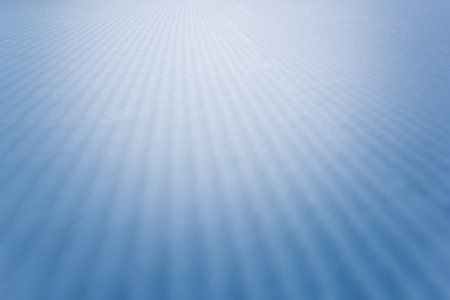 Treated track in a ski resort in winter