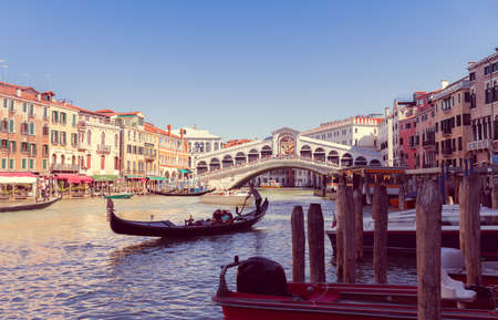 famous bridge in Venice, called the Rialto Bridgeの写真素材