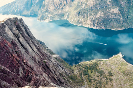 top view of the Norwegian fjord