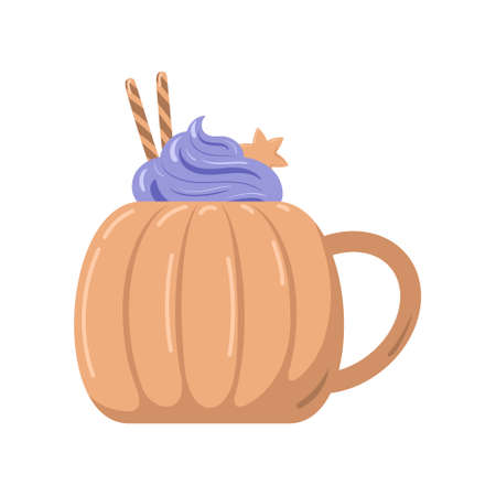 mug with coffee dessert for the holidaysのイラスト素材