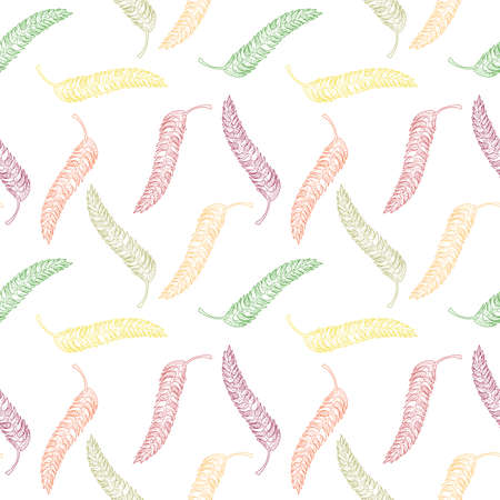 Seamless pattern with colorful autumn leaves. Vector illustration.のイラスト素材