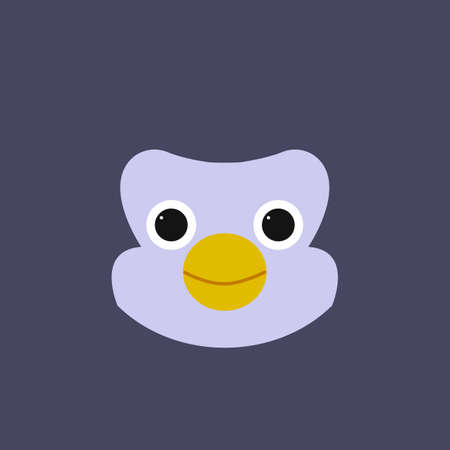 Cute penguin - color flat illustration. Cold winter symbol. Antarctic bird, animal illustration.のイラスト素材