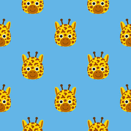Cute giraffe pattern. Vector illustration.のイラスト素材