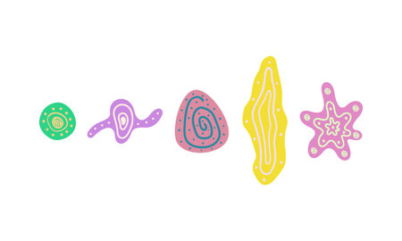 Accidental stain, ink stain. Organic blot, blot. Dotted shape. Plate, speckled pattern. A drop of...