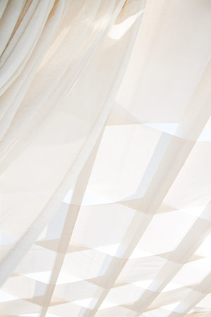 White Transparent Curtains and Shade Sail in El Gouna Egypt