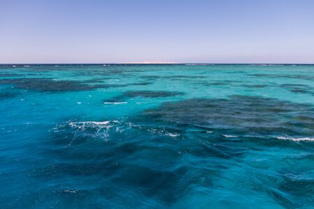 Turquoise Blue Water in Egyptian Red Sea Reefsの写真素材
