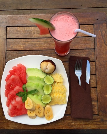 Fruit plateの写真素材