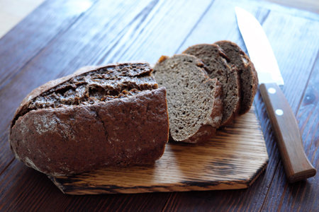 Black rye bread homemade fresh baking tasty