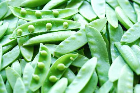 Fresh green peas for cooking viewの写真素材