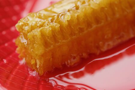 Delicious honeycomb with honeyの写真素材