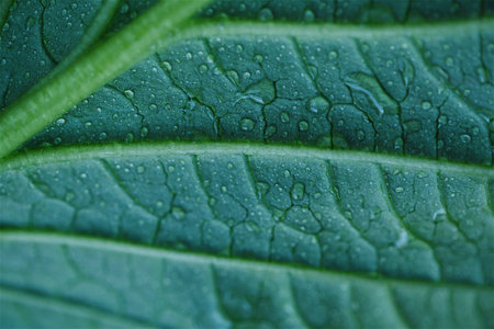 Beautiful view green fern leaves with dew