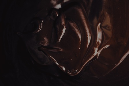 Delicious thick hot chocolate brown color viewの写真素材