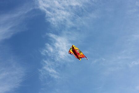 Beautiful view multicolored kite in the skyの写真素材