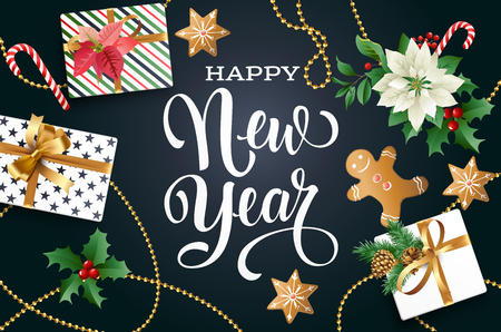 Christmas design with different elements vectorのイラスト素材