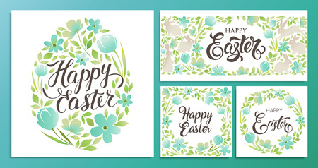 Happy Easter Vector templates card, poster, flyer and other users.のイラスト素材