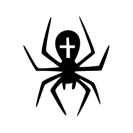 Halloween icons: thin monochrome icon set, black and white kitのイラスト素材