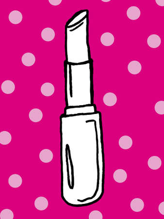 Beauty cosmetics make up. Lipstick, mascara, eyelashes. Handwritten lettering. The concept of the problem of pollution. The image of plastic objects.の写真素材