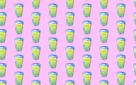 a glass of delicious coctail drink juice with beautiful background,patternの写真素材