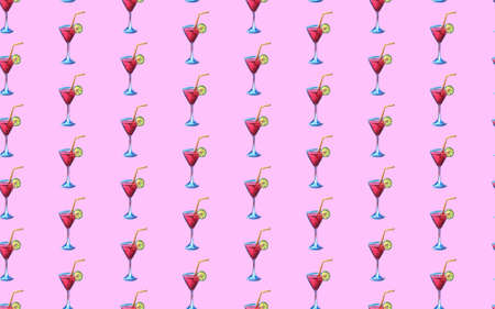 a glass of delicious coctail drink juice with beautiful background,patternの写真素材