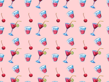 a glass of delicious coctail drink juice with beautiful background,patternの写真素材