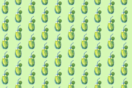 a glass of delicious coctail drink juice with beautiful background,patternの写真素材