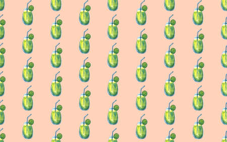 a glass of delicious coctail drink juice with beautiful background,patternの写真素材