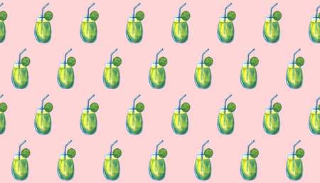 a glass of delicious coctail drink juice with beautiful background,pattern