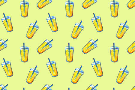 a glass of delicious coctail drink juice with beautiful background,patternの写真素材