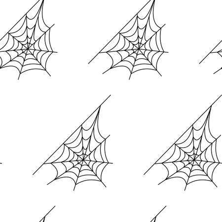 Seamless pattern with halloween pumpkins spider web zombie. Can be used for scrapbook digital paper, textile print, page fill. Vectorのイラスト素材