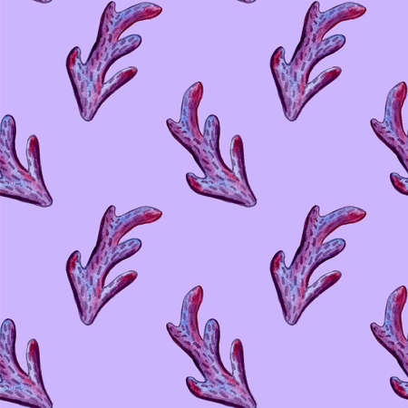 Hand paint watercolor coral seamless for design scrap book paper, textile, web sites, pattern fillsの写真素材