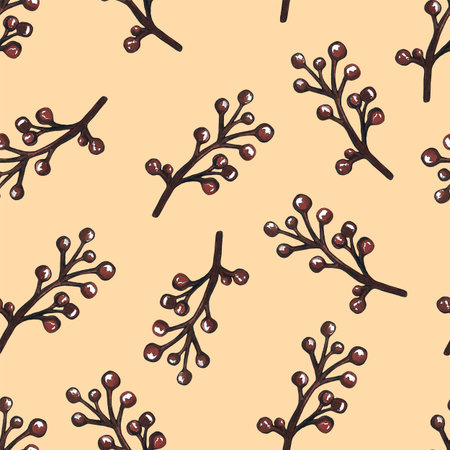 Watercolor illustration of yellow and red autumn leaves, Birch leaves, mountain ash,maple, oak....