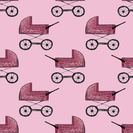 Collection of cute children's drawings of kids, animals, nature, objectsの写真素材