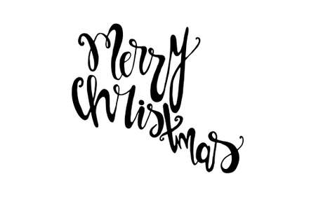 Season's greetings. Hand drawn Christmas holiday collection with lettering and decoration elements for greeting cards, stationary, gift tags, scrapbooking, invitations.のイラスト素材