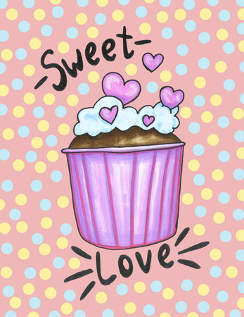 Watercolor Valentine's Day elements set hand painted isolated on a white background, for Valentine's Day greeting card, wedding cardの写真素材